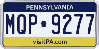 PA license plate MQP9277