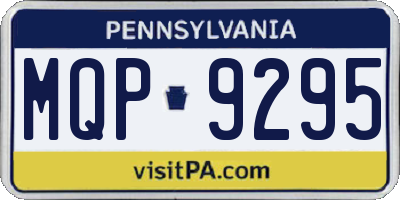 PA license plate MQP9295