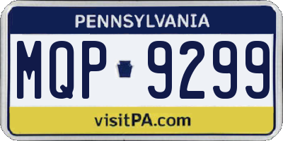 PA license plate MQP9299