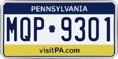 PA license plate MQP9301