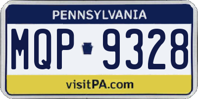 PA license plate MQP9328