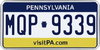 PA license plate MQP9339