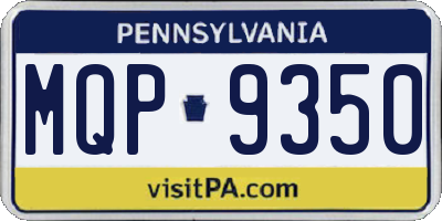 PA license plate MQP9350