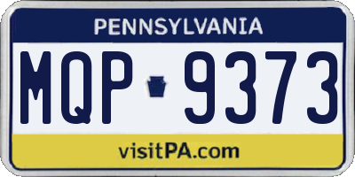 PA license plate MQP9373