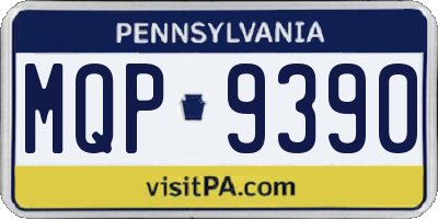 PA license plate MQP9390