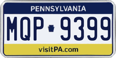 PA license plate MQP9399