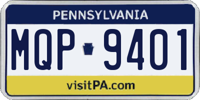 PA license plate MQP9401