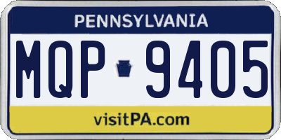 PA license plate MQP9405