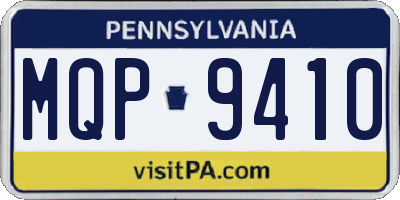 PA license plate MQP9410