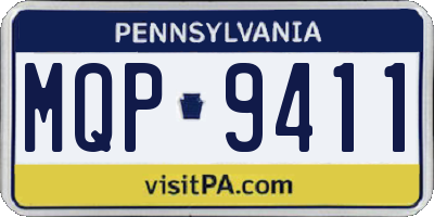 PA license plate MQP9411