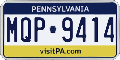 PA license plate MQP9414