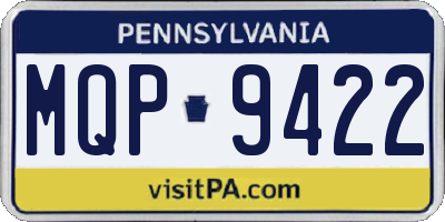 PA license plate MQP9422