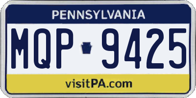 PA license plate MQP9425