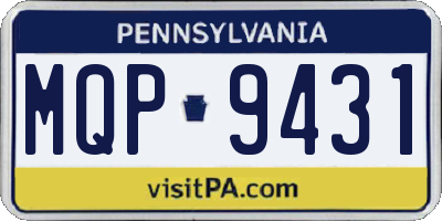 PA license plate MQP9431