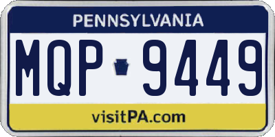 PA license plate MQP9449