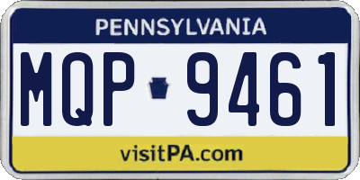 PA license plate MQP9461