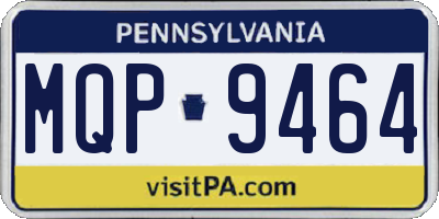 PA license plate MQP9464