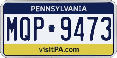 PA license plate MQP9473