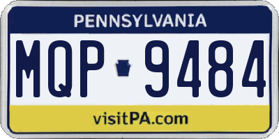 PA license plate MQP9484