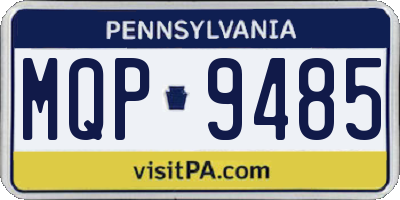 PA license plate MQP9485