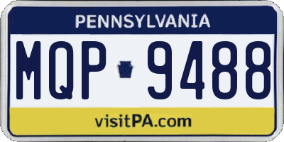PA license plate MQP9488