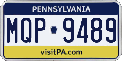 PA license plate MQP9489