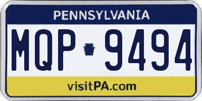 PA license plate MQP9494