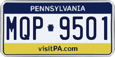 PA license plate MQP9501