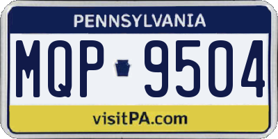 PA license plate MQP9504