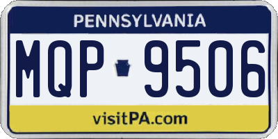 PA license plate MQP9506