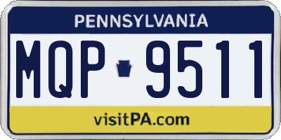 PA license plate MQP9511