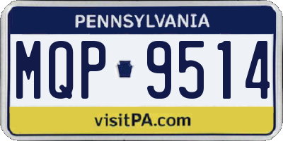 PA license plate MQP9514