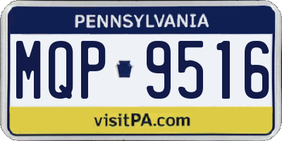 PA license plate MQP9516