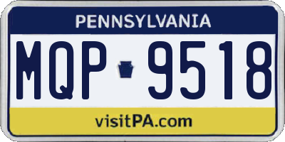 PA license plate MQP9518
