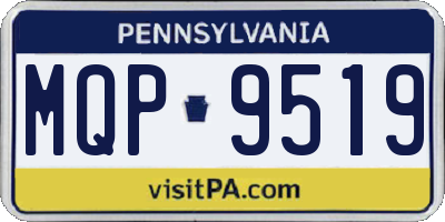 PA license plate MQP9519