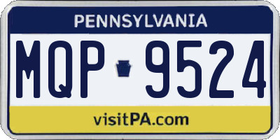 PA license plate MQP9524