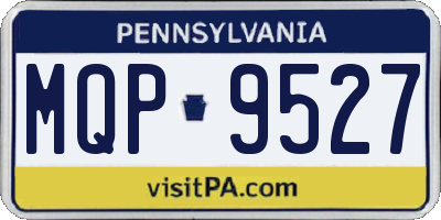 PA license plate MQP9527