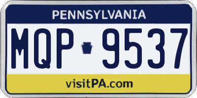 PA license plate MQP9537