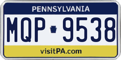PA license plate MQP9538