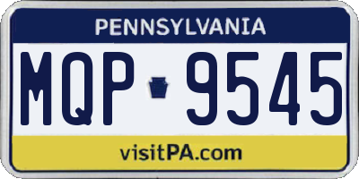 PA license plate MQP9545