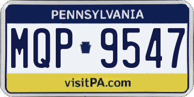 PA license plate MQP9547