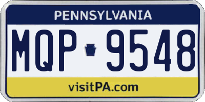 PA license plate MQP9548