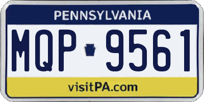 PA license plate MQP9561