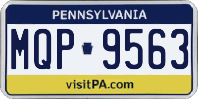 PA license plate MQP9563