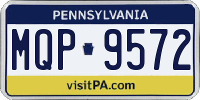 PA license plate MQP9572