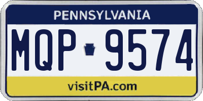 PA license plate MQP9574