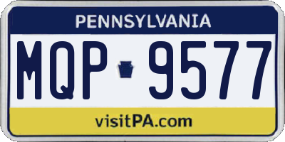 PA license plate MQP9577