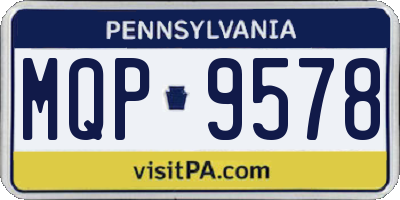 PA license plate MQP9578