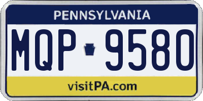 PA license plate MQP9580