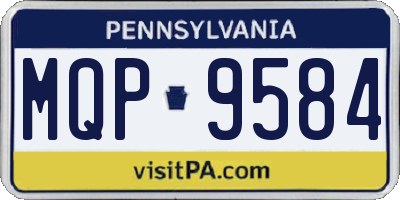 PA license plate MQP9584